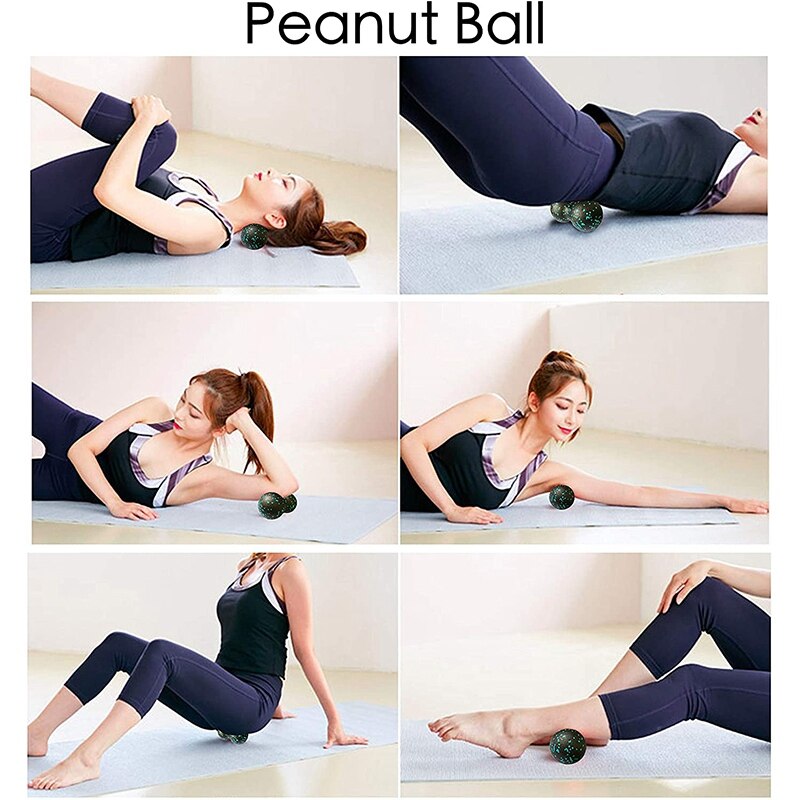 Trigger point foam roller sæt høj densitet massage rulle peanut kugle til nakke ryg muskler dyb væv massage