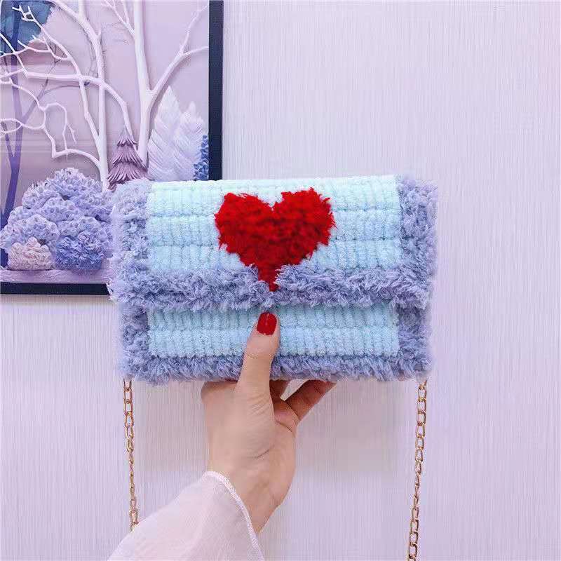 Bolsos creativos para manualidades, materiales de tejido artesanal, bolsa tejida a mano, gancho de pestillo práctico, accesorios de fabricación de bolsas de tela de malla, hecho a mano: LightblueBeige