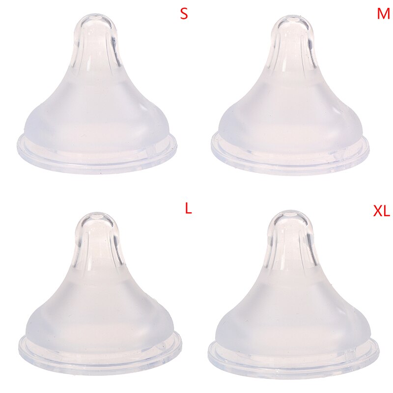 1 stk. silikone, blød sikkerhedsvæske, sutter, brystvorte, naturligt, fleksibelt erstatningstilbehør til mælkeflaske med bred mund