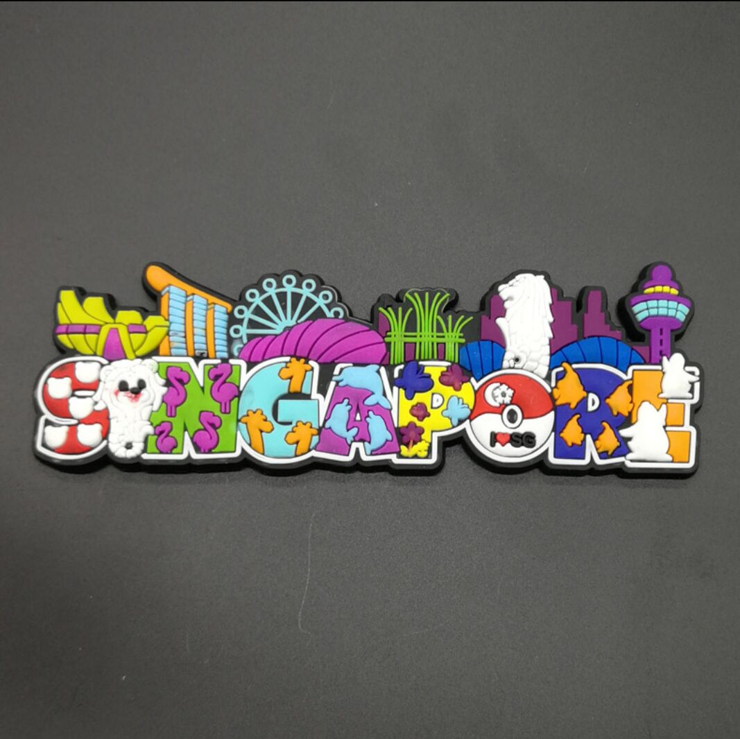 Singapore Rubber Fridge Magnet Tourist Souvenirs Refrigerator Magnetic Stickers Travel collection: XIAOJB (10)