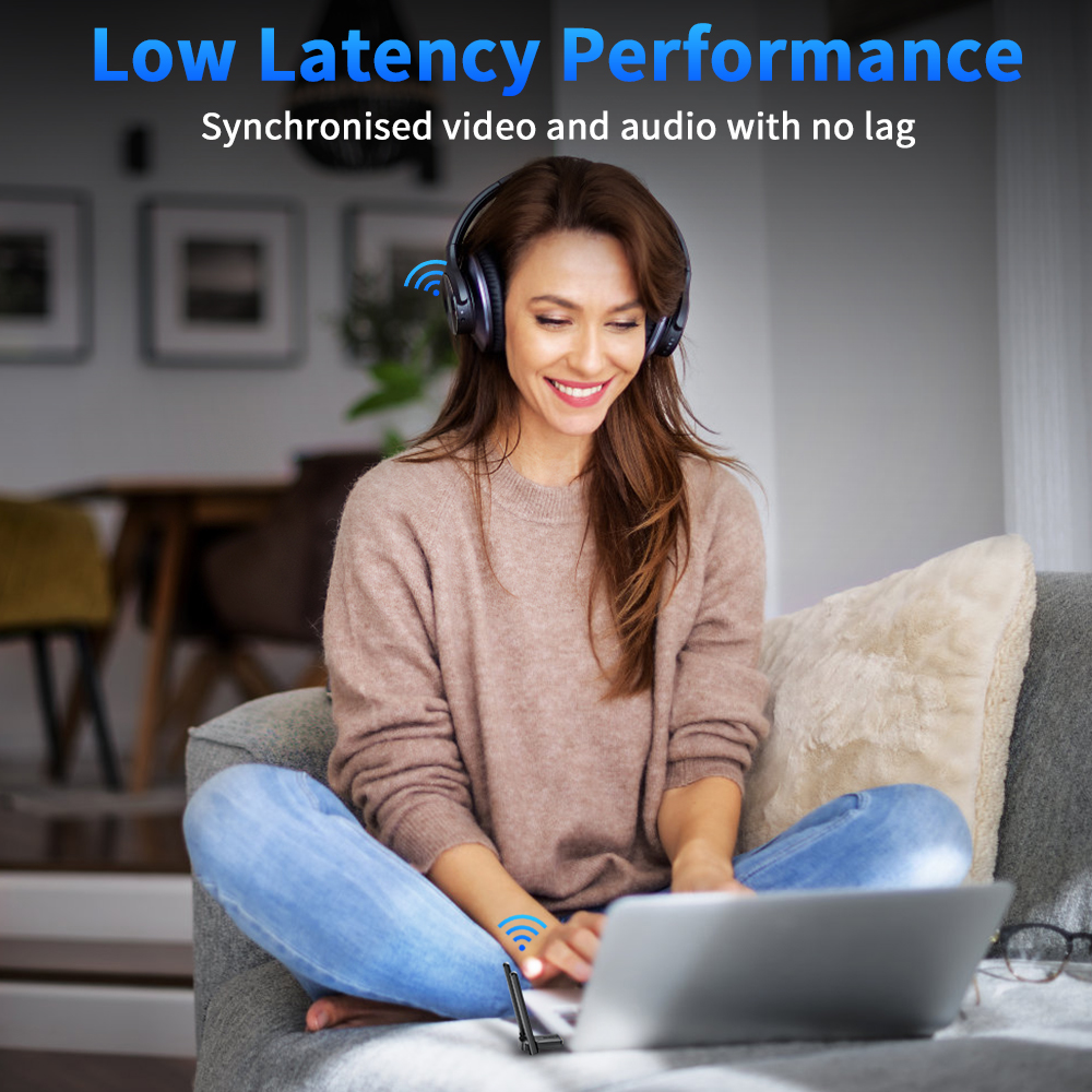 Zexmte 180M Bluetooth 5.4 Adapter Free Driver USB Bluetooth Dongle Adaptador for Windows 11/10/8.1 Mouse Keyboard Audio Receive