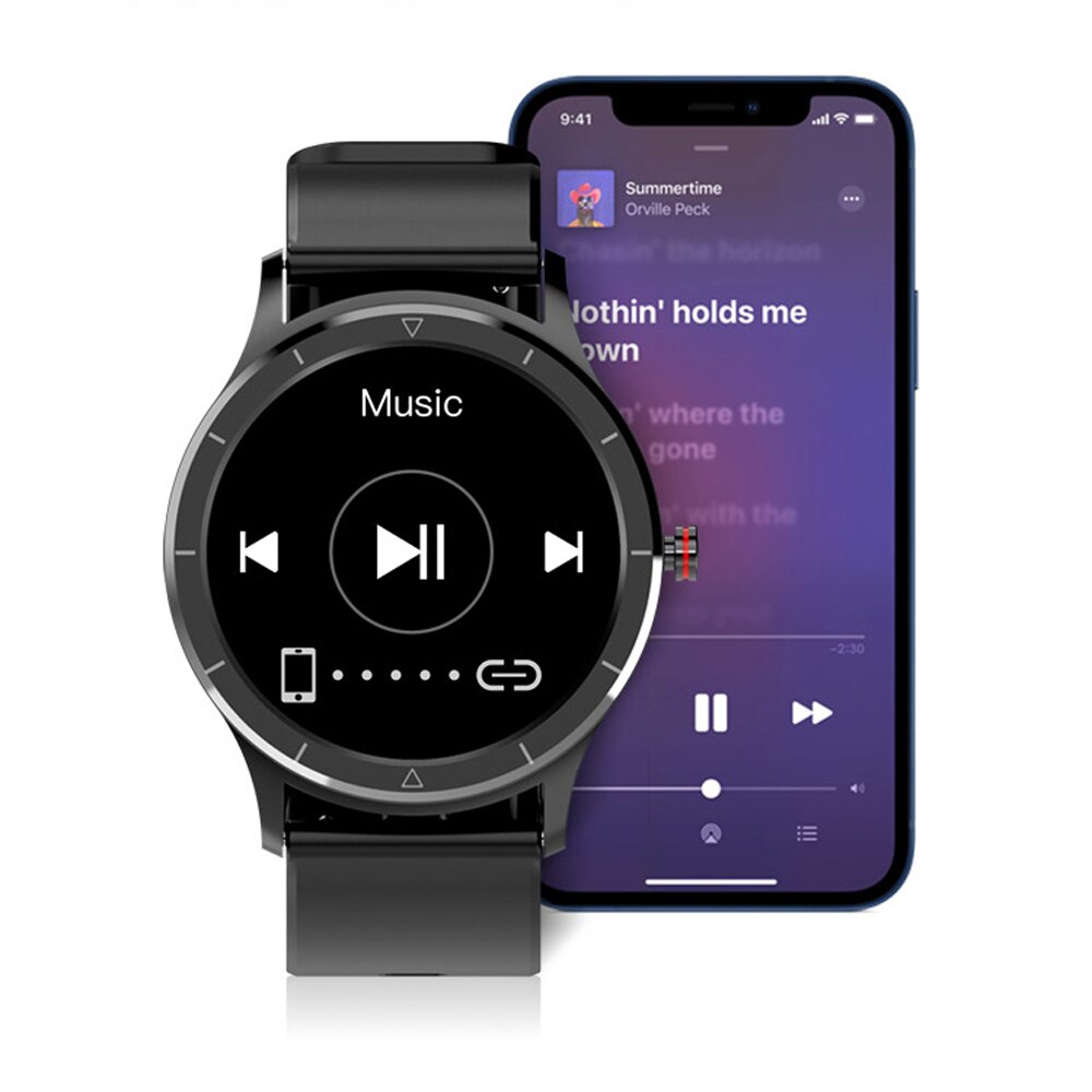 MISTEP ZM08 Men's Full Touch Screen Smart Watch IP67 Waterproof Blood Pressure Heart Rate Sports Fitness Tracker for Android iOS