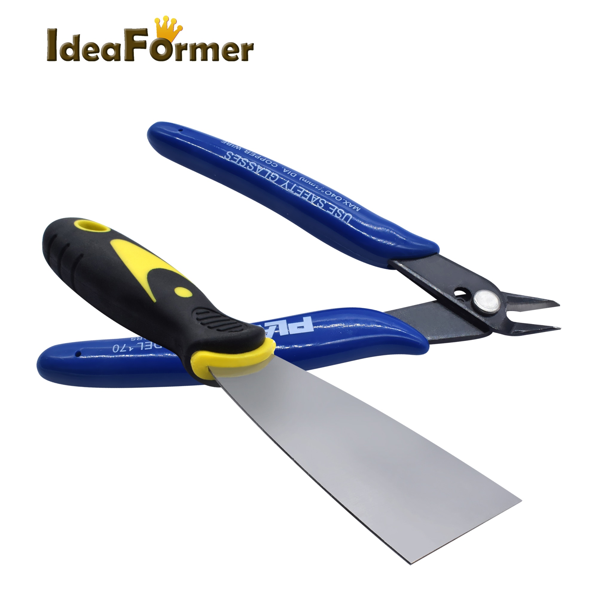 1PC 3D Printer Tool Handmade 3D Print Removal Tool Steel Spatula / Diagonal Pliers / tweezers for 3D Printer Accessories