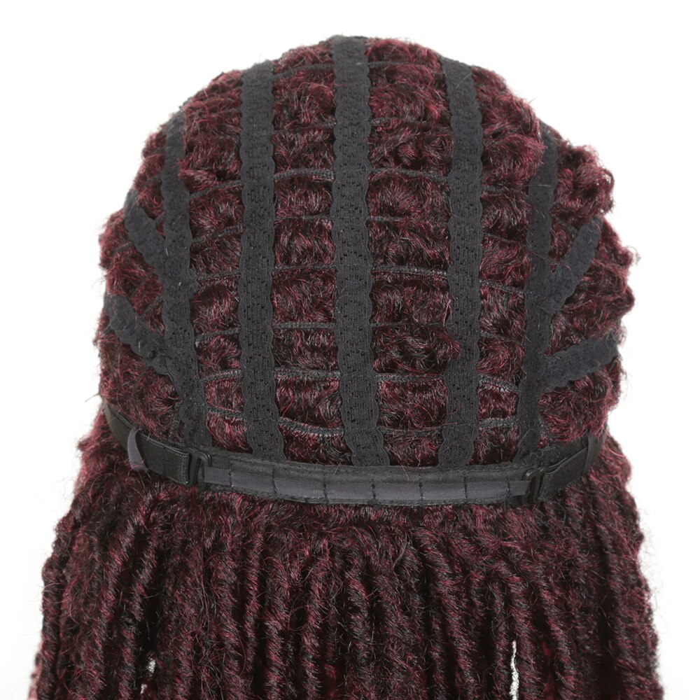 14 tommer korte parykker til sorte kvinder syntetiske dreadlocs hår paryk ombre sort bug hæklet fletning parykker varmebestandig gylden skønhed