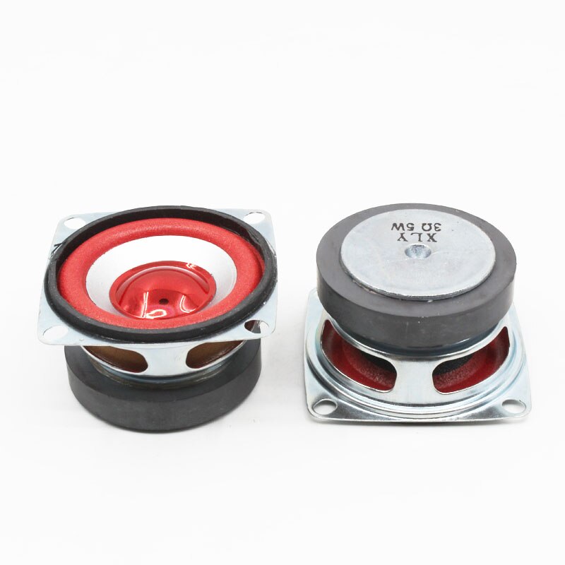 2 Pcs 3 Ohm 5W 53 Mm Musical Bloempot Luidspreker 45 Mm Externe Magnetische Speaker Schuim Rode Rand Heldere cap Hoogte 30 Mm