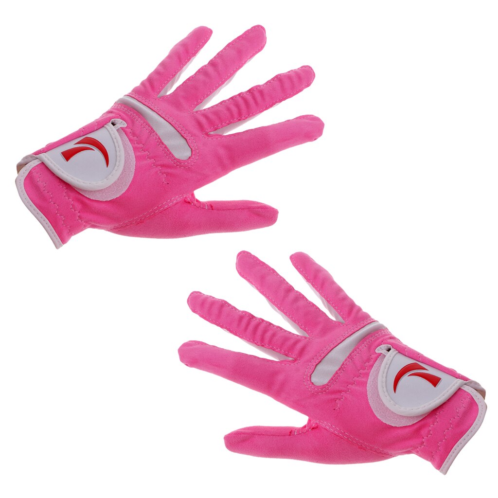 1 paire femmes gants de Golf Super fibre tissu antidérapant respirant rose