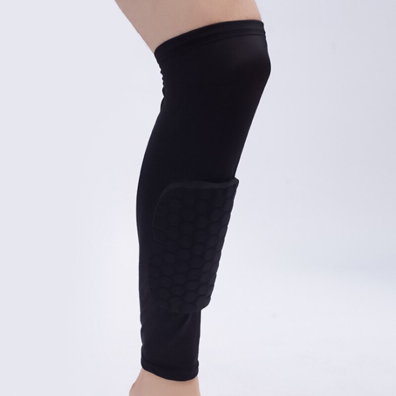 MTATMT 1Pcs Leg Support Pads Honeycomb Compression Calf Sleeve Protector Gear Knee Pads Crashproof Antislip: Black / L