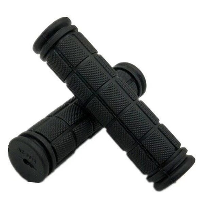 Rubberen fietsstuur handvatten hoes bmx mtb mountainbike handvatten antislip fietsen stuur handvatten fixed gear fiets onderdelen: Zwart