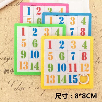 Kinderen Puzzel Jeugd Plastic Sliding 9 Grid 3D Mobiele Puzzel Puzzel kinderen Speelgoed Student: E