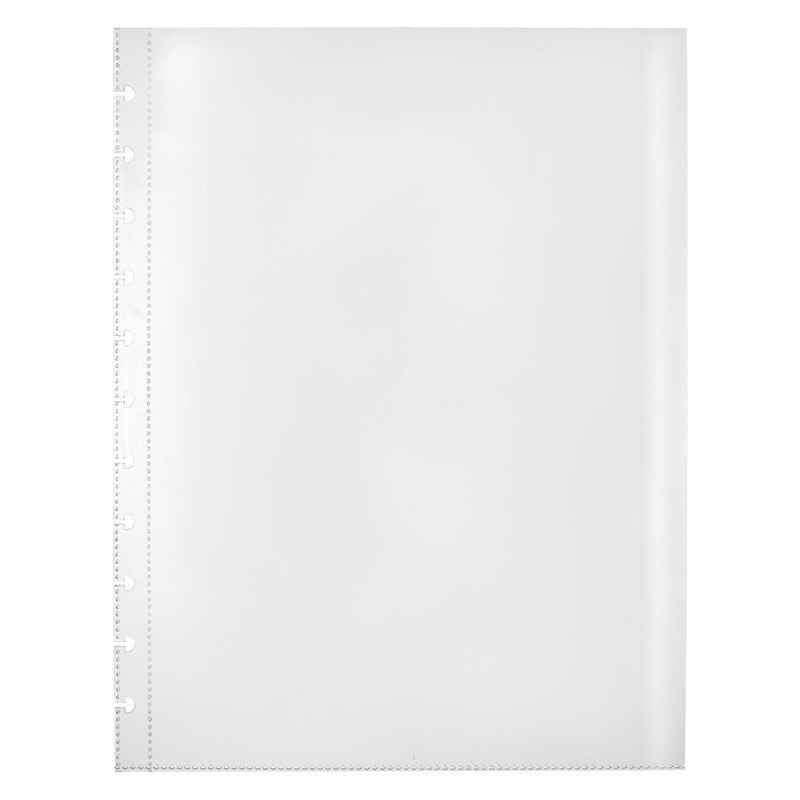Carpeta transparente A4 con agujeros para guardar documentos, carpeta de encuadernación de almacenamiento de PVC, con anillas, hojas sueltas, para cuaderno, manualidades, 10 unidades