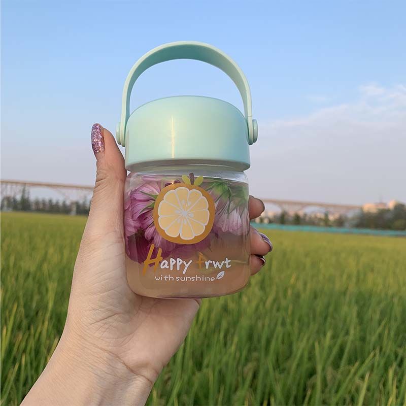 Cute super glass Mini Portable Water Cup 180ML Transparent Pocket Cup