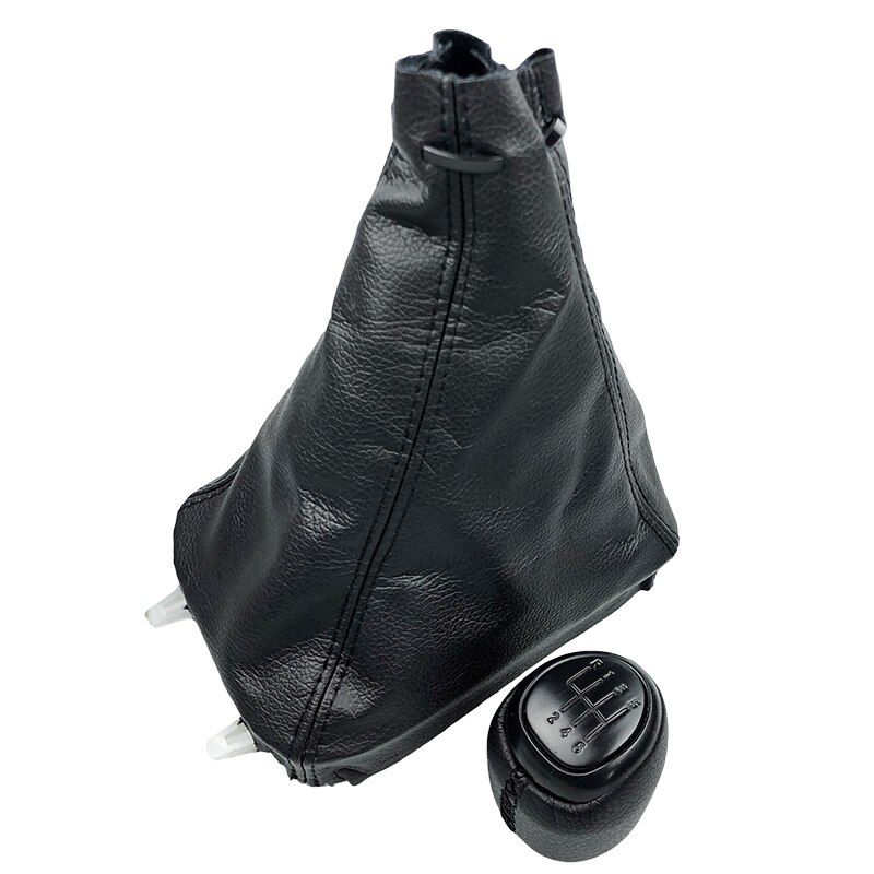 Palanca de cambio de marchas de velocidad 5/6, Funda de cuero para maletero de polaina, palanca de cambios para SAAB 93 9-3 SS 2003 , accesorios de estilo para coche: 6 Speed Black Combo