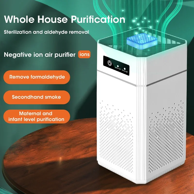 Purificador de aire portátil, ambientador de escritorio, generador de olores de humo, limpiador de aire para habitación de coche, cocina con filtro HEPA reemplazable
