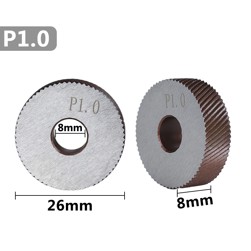 XCAN 2pcs 1.0mm Anti Slip HSS Diagonal Coarse Knurling Wheel Diameter 26mm for Metal Lathe Wheel Knurling Tools