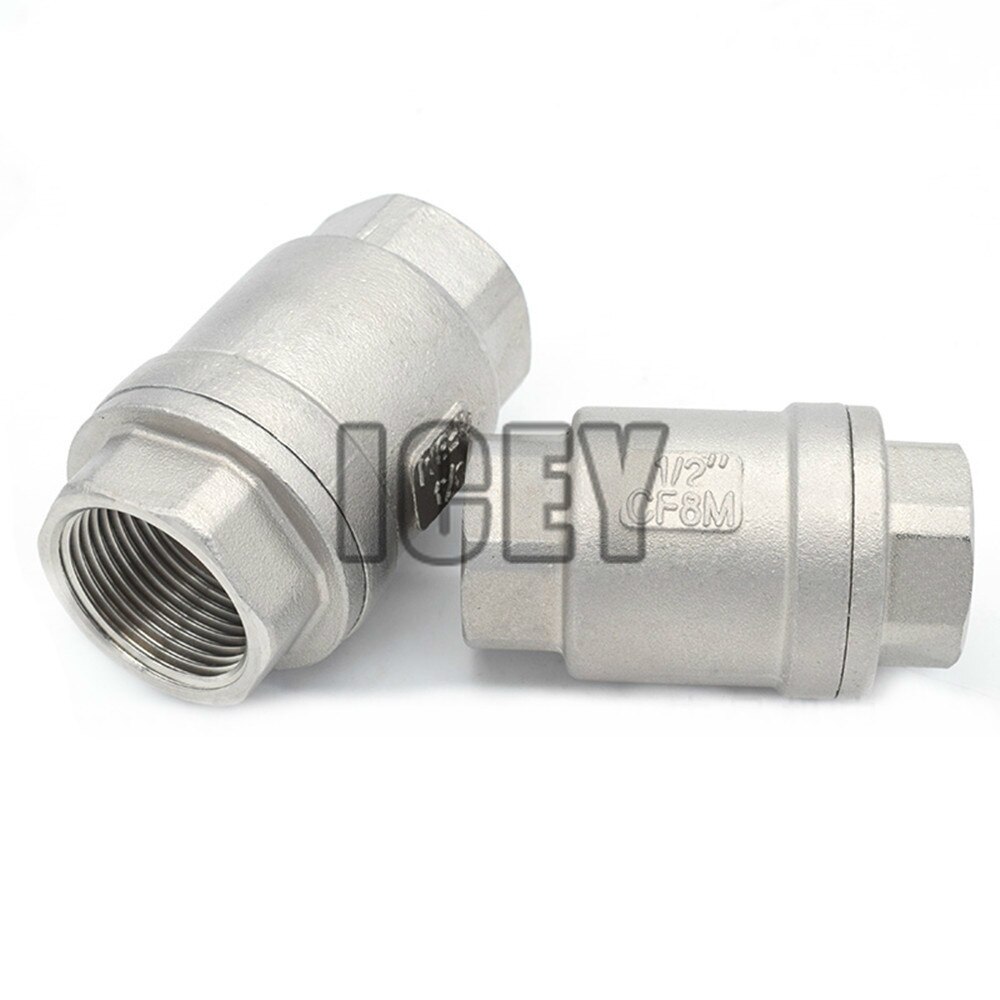 check valve non-return valve 304 stainless steel 1/8" 1/4" 3/8" 1/2" 3/4" 1" female thread wire mouth vertical check valve