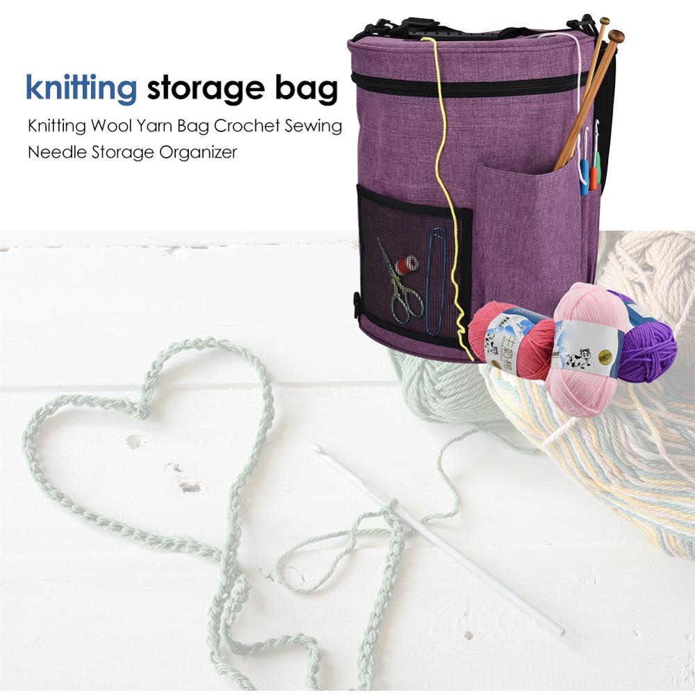 Breien organisatie haaknaalden garen opbergtas diy organizer houder diy kleding reis garen houder tas