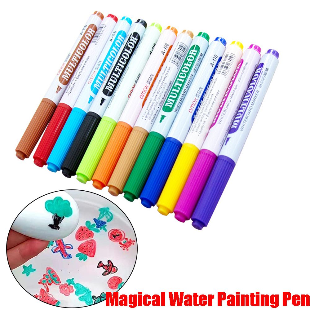 Speelgoed Water Tekening Drijvende Pen Magic Doodle Pen Whiteboard Markers Uitwisbare Drijvende Pen Magische Water Schilderij Pen