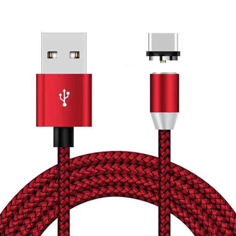 Opladen Micro Usb C Magnetische Kabel 1M Super Telefoon Type-C Magneet Charger Microusb Voor Iphone Samsung Mobiele telefoon Kabels: Rood / for type-c