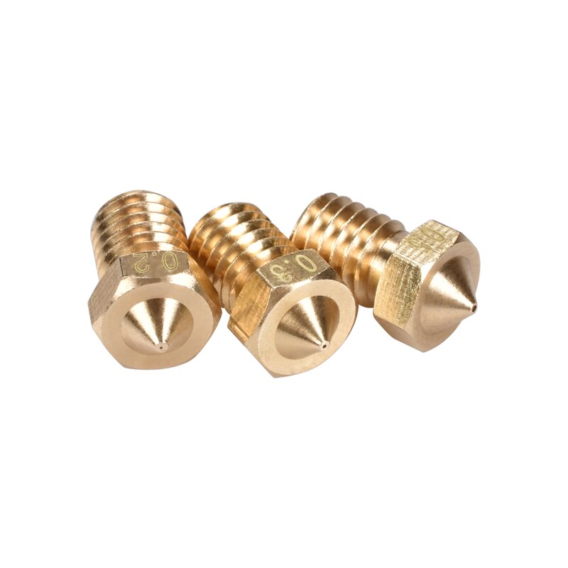 5/10 stuks 3d printeronderdelen 3d v6 & v5 j- kop 3d messing spuitmond extruder spuitmonden 0.2/0.25/0.3/0.4/0.5/0.6/0.8/1.0 mm voor 1.75/3.0mm
