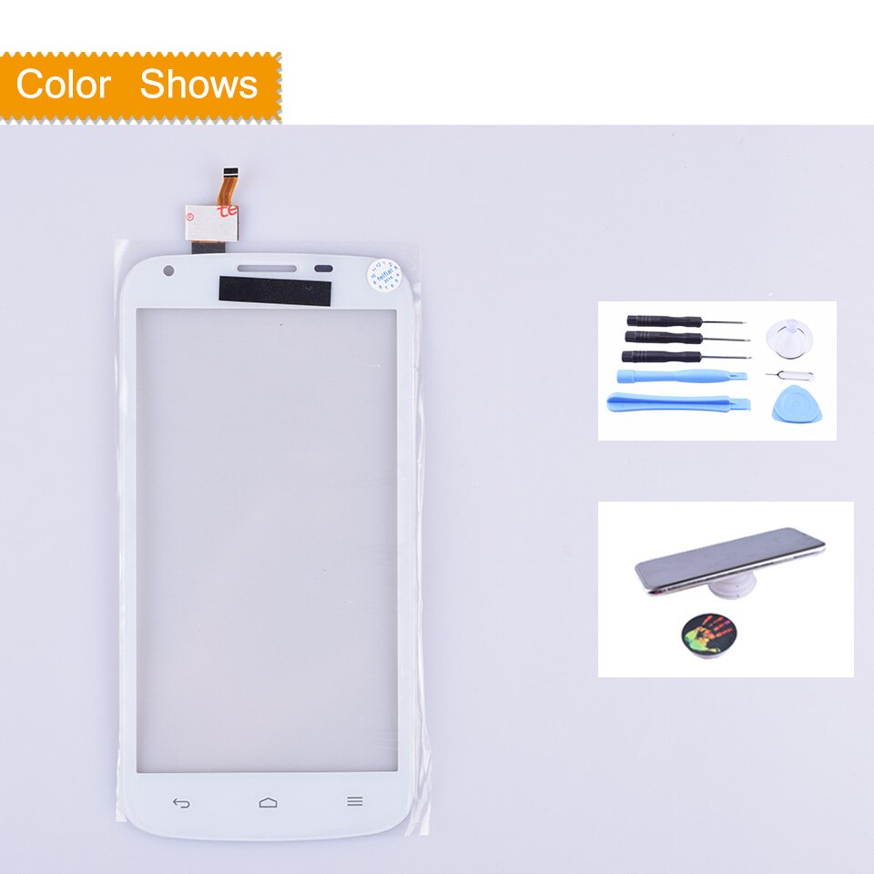 Pantalla táctil para Huawei Ascend Y600 Y 600, Panel táctil, Sensor, digitalizador, lente de cristal exterior frontal, pantalla táctil, sin LCD, negro Y blanco: white  with gift