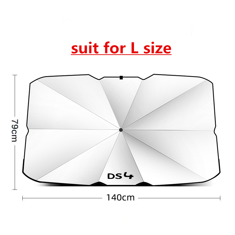 Pare-soleil de protection avant de voiture, parapluie UV ZE, adapté pour DS3, DS4, DS5, DS6, DS7, accessoires de voiture: Gris foncé