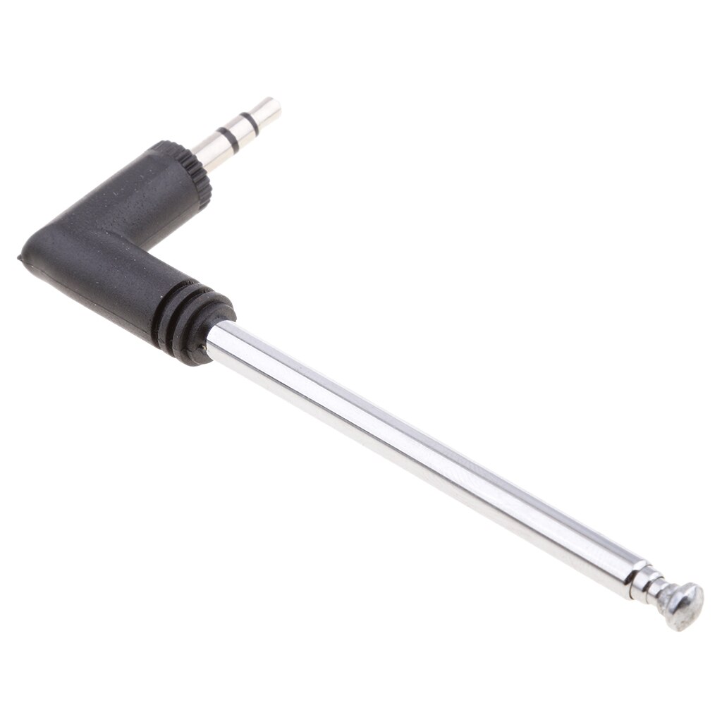 Universal AM FM Radio Antenna 3.5mm Retractable Connector 4Section Telescoping Stainless Steel