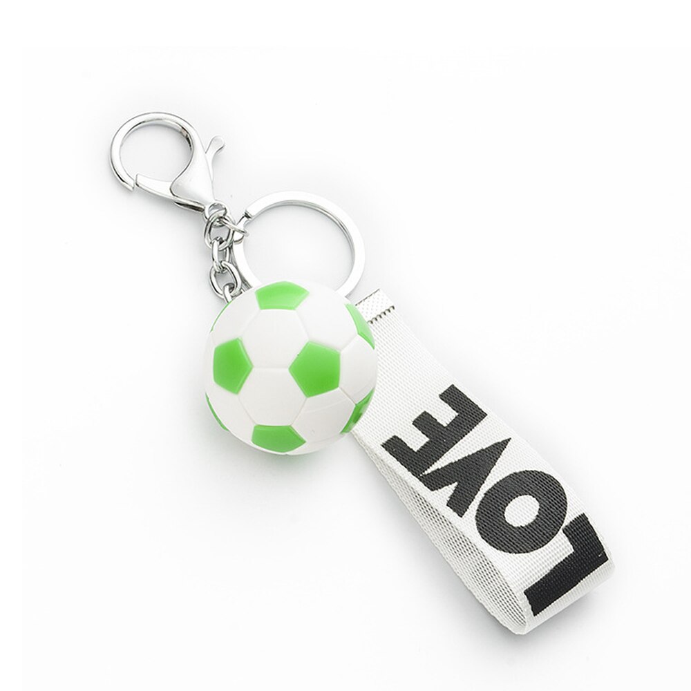 Porte-clés décoratif pour supporters de football, football coloré: Vert