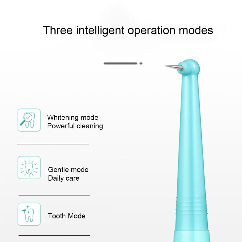 Dental Calculus Remover with 3 Replaceable Clean Heads Tartar Scraper for Teeth 3 Cleaning nodes Electric