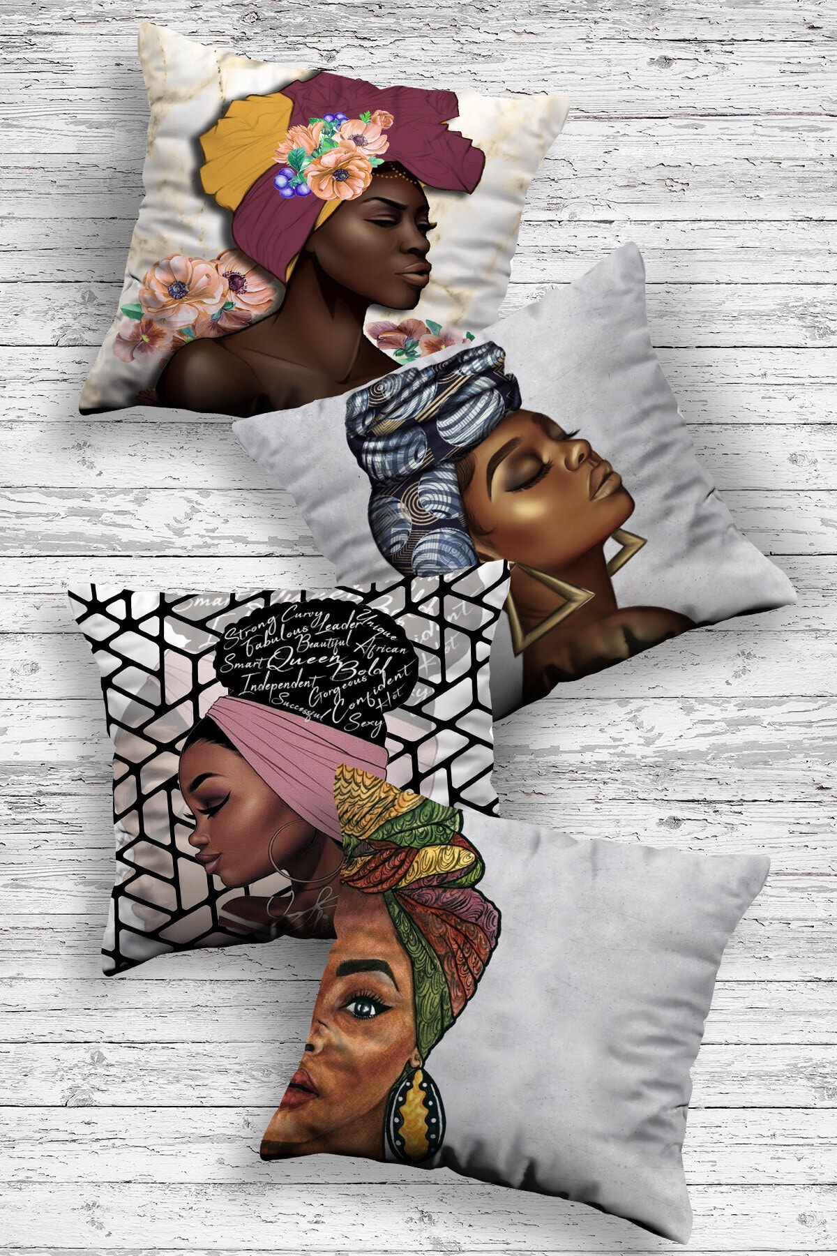 Home Premium Decorative 4lü Pillow decorate Case