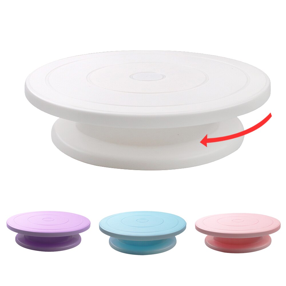 DIY Cake Turntable Baking Silicone Mold Cake Plate Rotating Round Cake Decorating Tools Rotary Table Kitchen DIY Pan Baking Tool