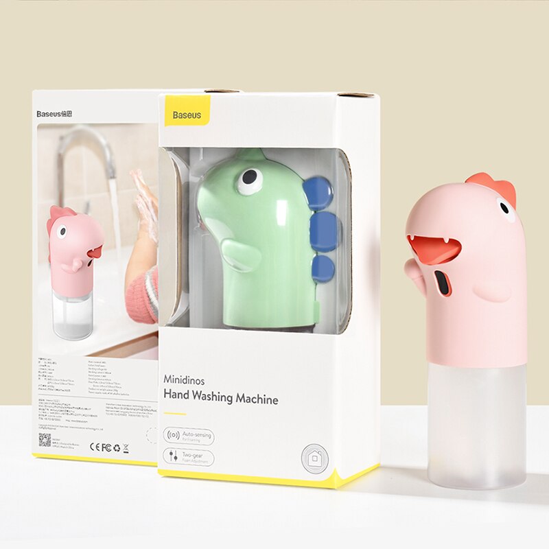 Dessin animé automatique distributeur de savon en mousse enfants capteur Intelligent lavage des mains mignon dinosaure distributeur de mousse ustensiles ménagers