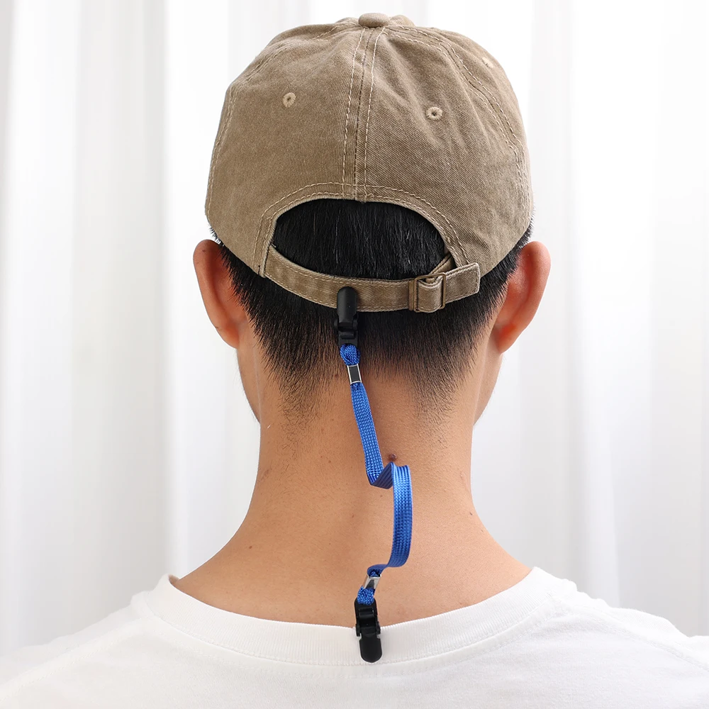 1/5 Stuks Cap Winddicht Touw Hoed Clips Cap Retainer Vissen Kleding Keeper Met Koord Voor Golfen Vissen varen Zeilen Sport