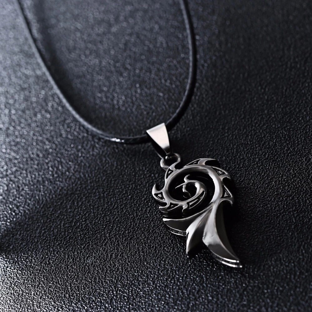 Rinhoo Mannen Punk Dragon Flame Titanium Rvs Cool Lederen Ketting Hanger Ketting Mannen Charme Ketting Sieraden