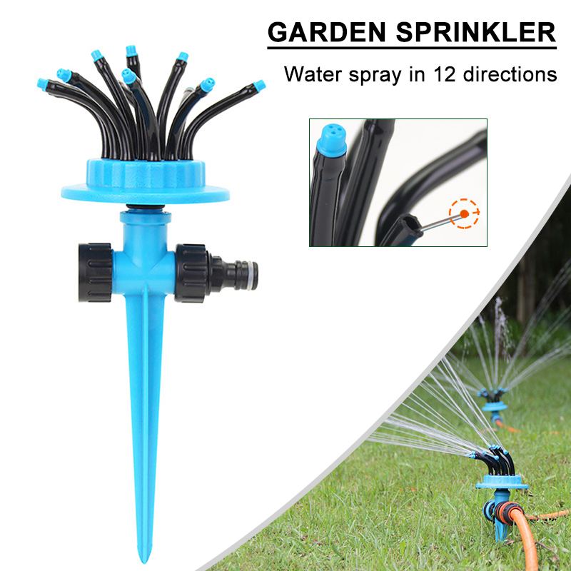 12 Heads Garden Sprinkler Drip Irrigation Set Garden Watering System Nozzle Watering Hose Gardening Tools and Equipment