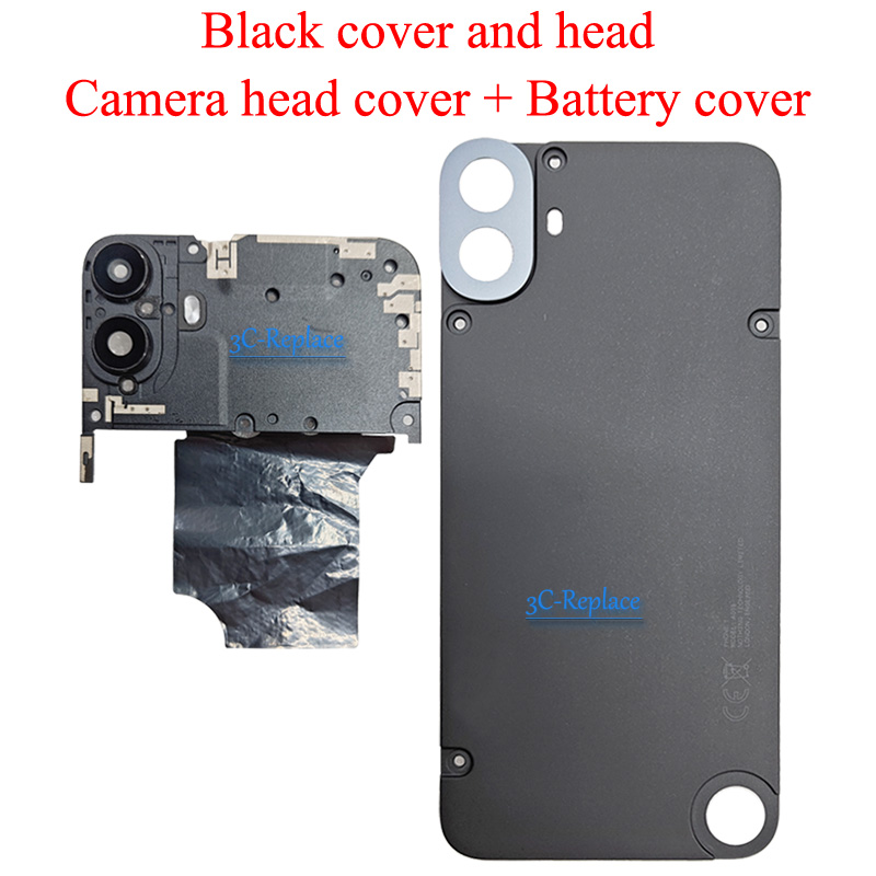 6,67 inch voor niets CMF Telefoon 1 A015 Terug Batterij Cover Voor Midden Frame Deur Behuizing Case Achter Glas Onderdelen Vervanging: Zilver