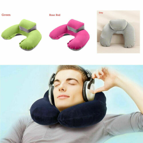 Opvouwbare U-vorm Kussen Neck Head Rest Ondersteuning Air Zachte Kussen voor Vliegtuig Reizen Portable Kussen