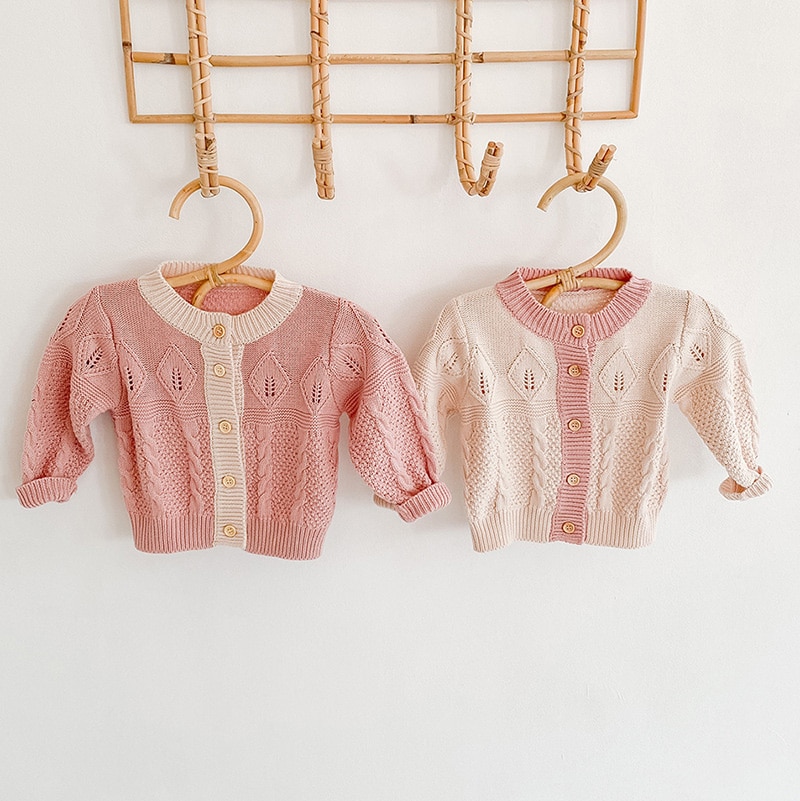 MILANCEL baby girl autumn clothes single breast baby boys sweater cute baby knitwear baby cardigans