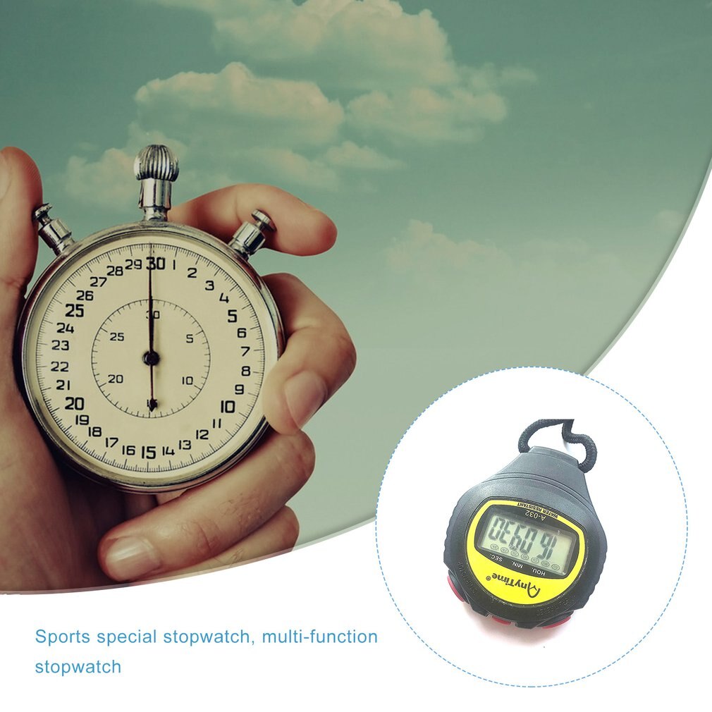 A-032 cronómetro deportivo Digital cronómetro Atlético temporizador portátil para juegos al aire libre (contador de horas)