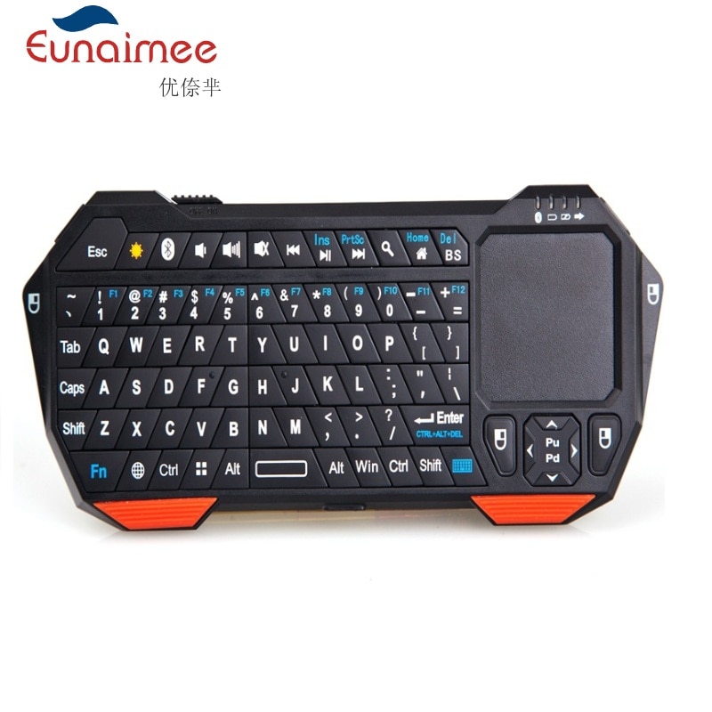 Mini 2.4G draadloze Bluetooth backlight multi-fanction toetsenbord met touchpad voor pc laptop smartphone smart TV