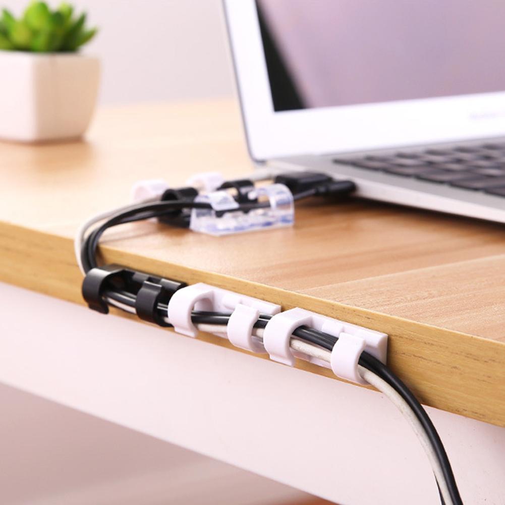 20 stk selvklebende wire spenne line feste kabel klips organisere festeholder