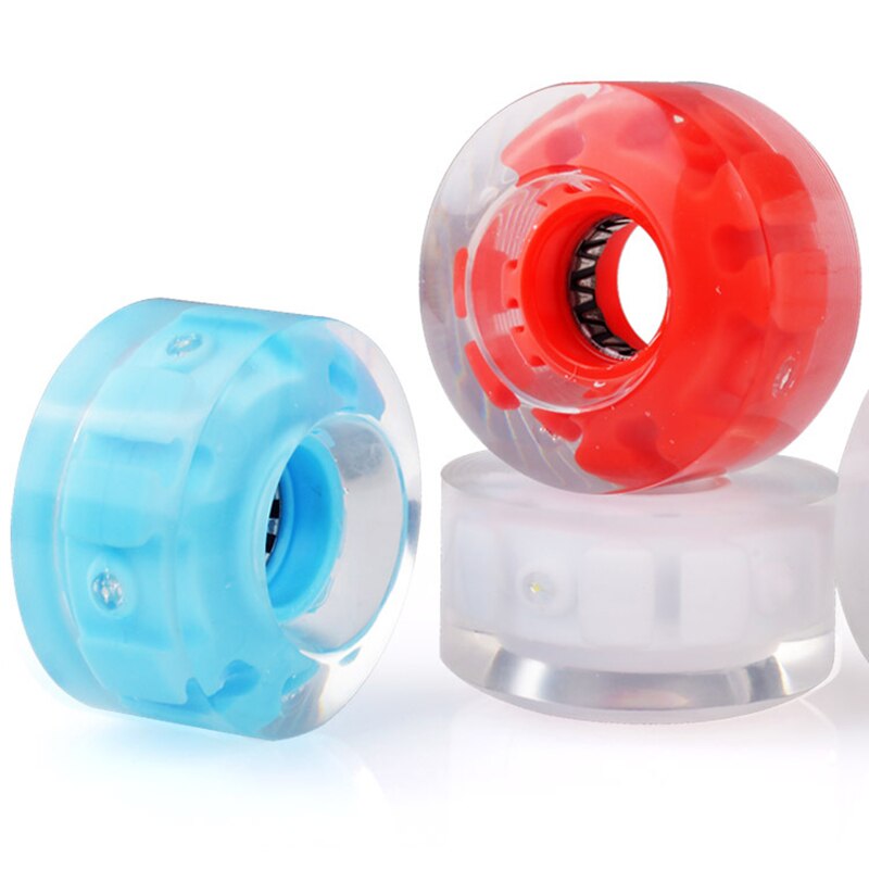 Ruedas luminosas para patines, 4 piezas, con rodamientos, accesorios EDF88