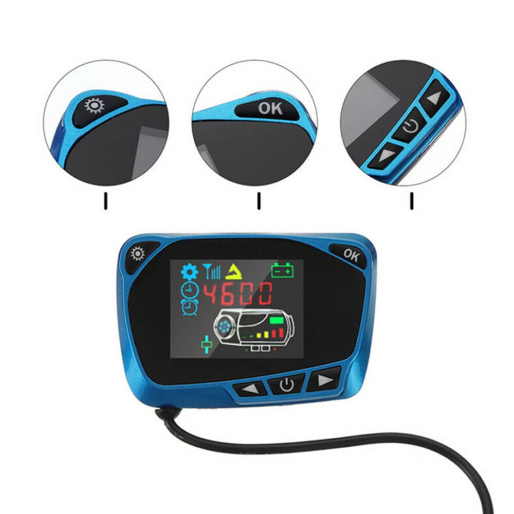 Car LCD Switch Air Heater Diesel Blue 12V 9x6.5cm Replacement Accessories