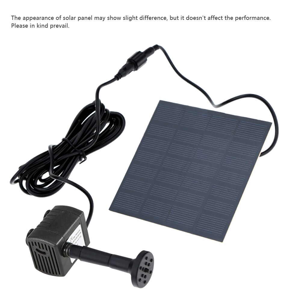Monocrystalline Silicon Mini Solar Water Pump Power Panel Kit Fountain Pool Garden Pond Submersible Watering