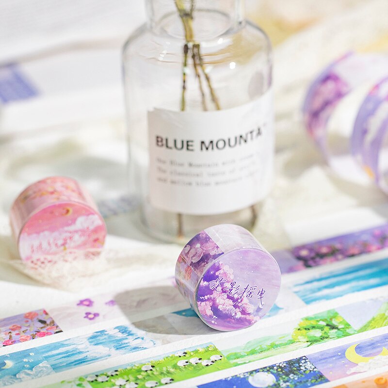 12Pcs Qinghuan In De Wereld Serie Decoratieve Verse Papier Masking Washi Tape