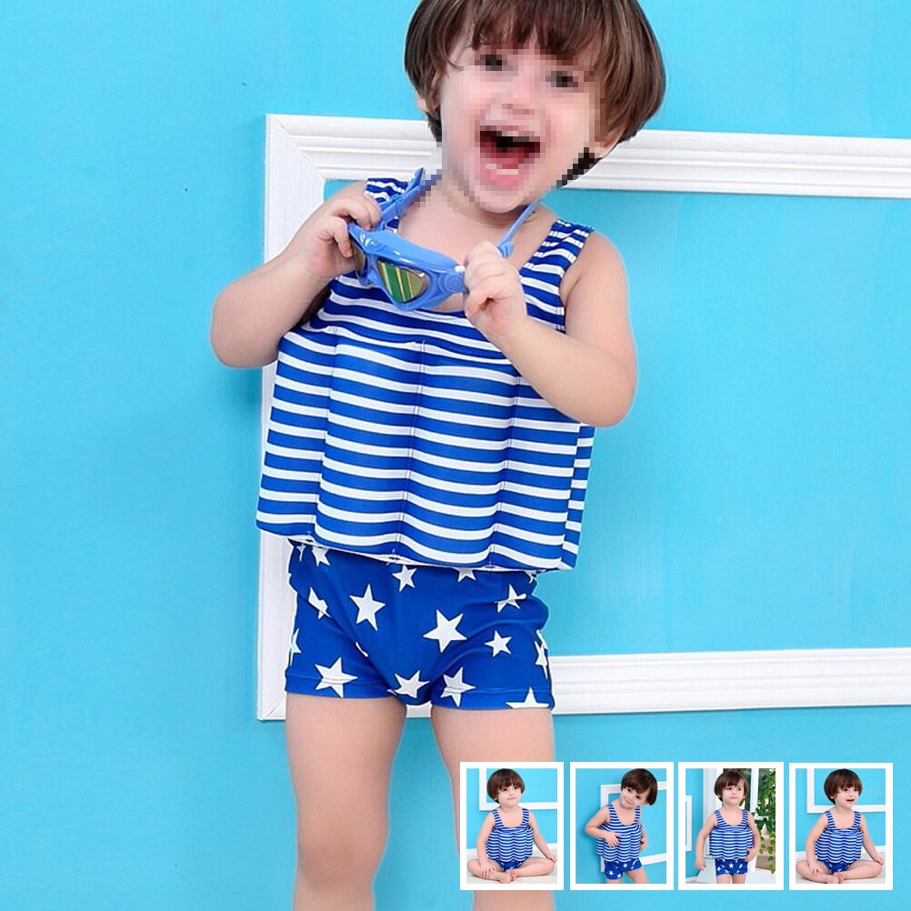-De una sola pieza traje de baño de los niños ahogando prueba Trade de baño con flotador de bañador Flotador para niños