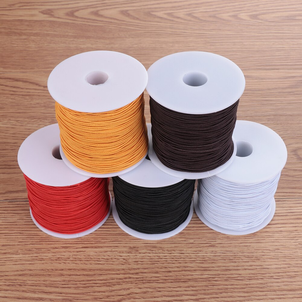 Hoge Stretch Ronde Elastiek Band Voor Kleding/Maskers Naaien Accessoires 0.8 Mm 100 Meter Rozenkrans Kralen Elastiek cords