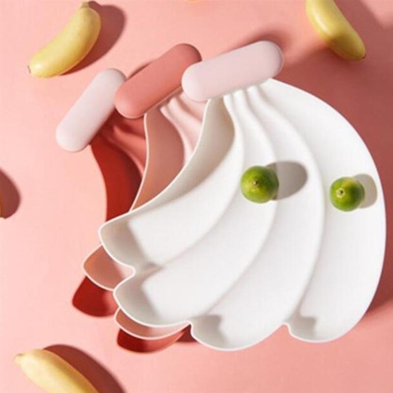 2 stk bananform snack tallerken snack fad tør frugt mad bakke husholdning plast serverings tallerken til hjemmet