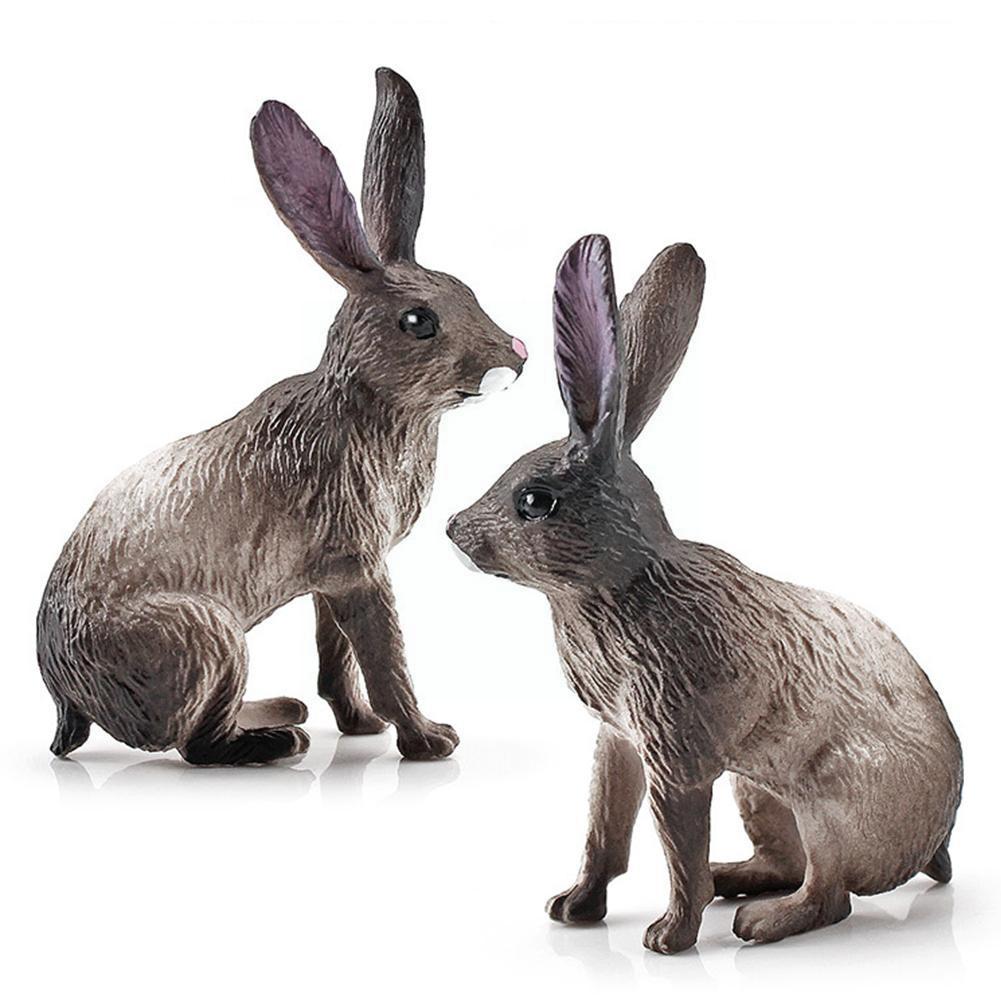 Simulation Forest Animal Rabbit Model Mini Farm Ranch Desktop Model Static Simulation Decoration Rabbit Decoration Hare B9e7