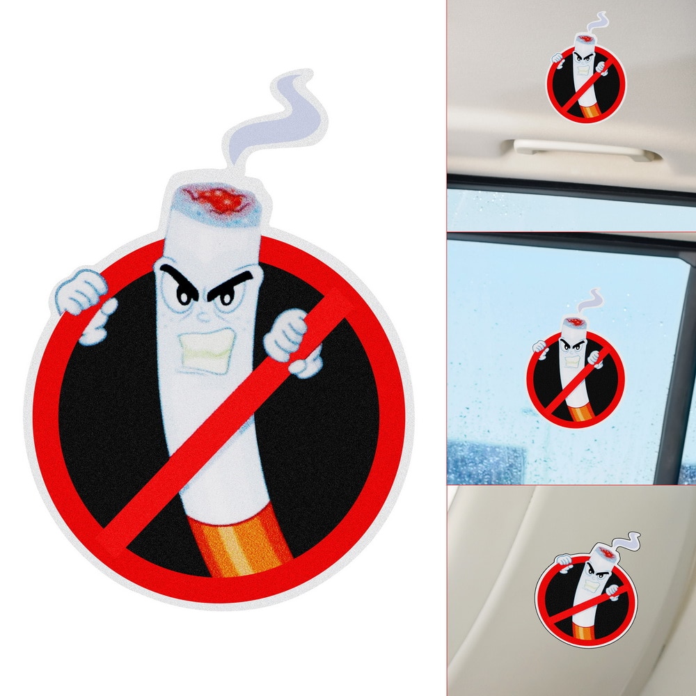 No Smoking Warning PVC Funny Car Stickers Auto Decoration Interior Accessories Car Styling