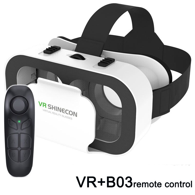 Vr Headset Helm Smart Virtual Reality Bril 3D Bril Virtual Reality Bril Vr Headset Voor Google Met Controllers: with B03 remote